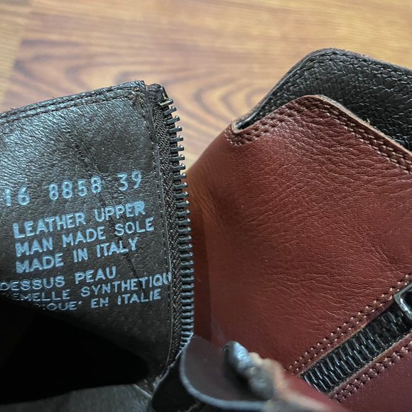 Made in Italy brown leather ankle booties boots size 8.5. - Picture 3 of 4